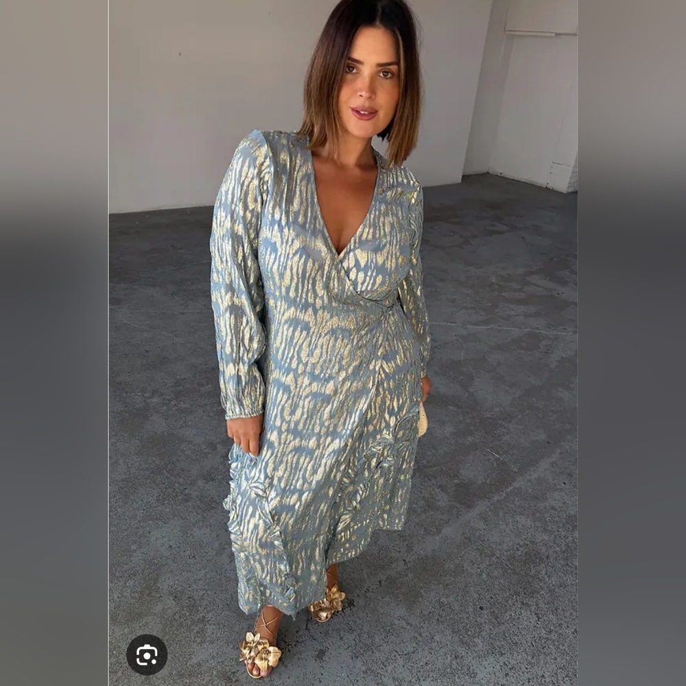 Never Fully Dressed Lottie Wrap Midi Dress